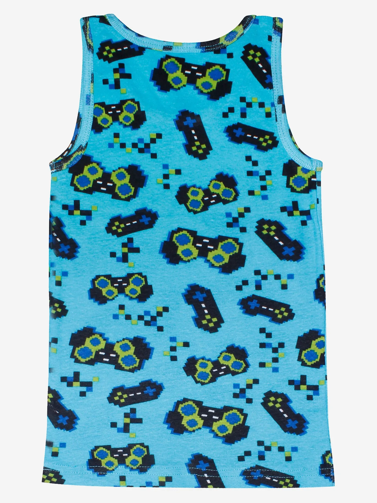 Boys Printed Rib Vest Pack Of 2