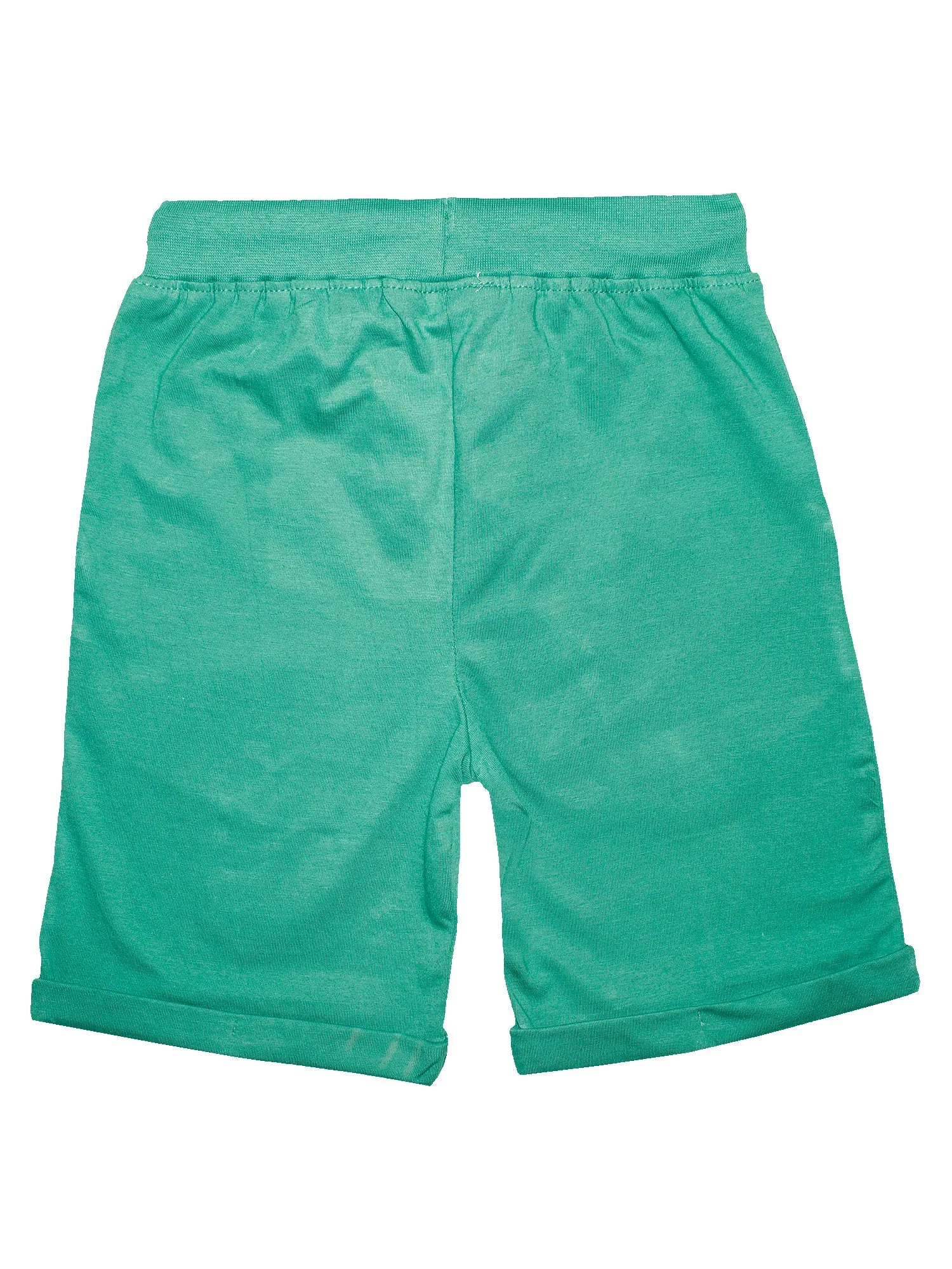 Boys Pull on Shorts with roll up hem & applique - Pack of 2