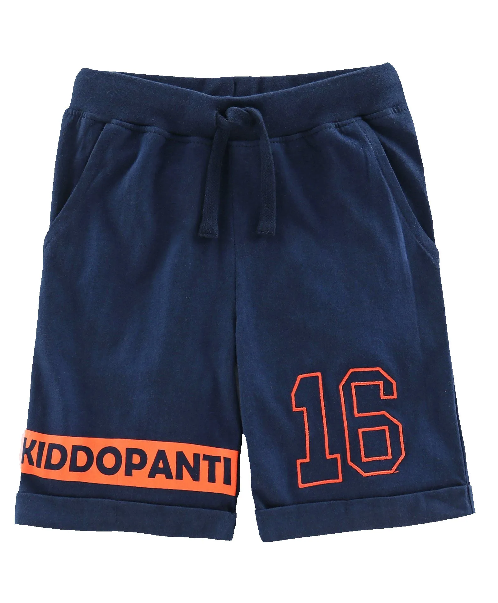 Boys Pull on Shorts with roll up hem & applique - Pack of 2