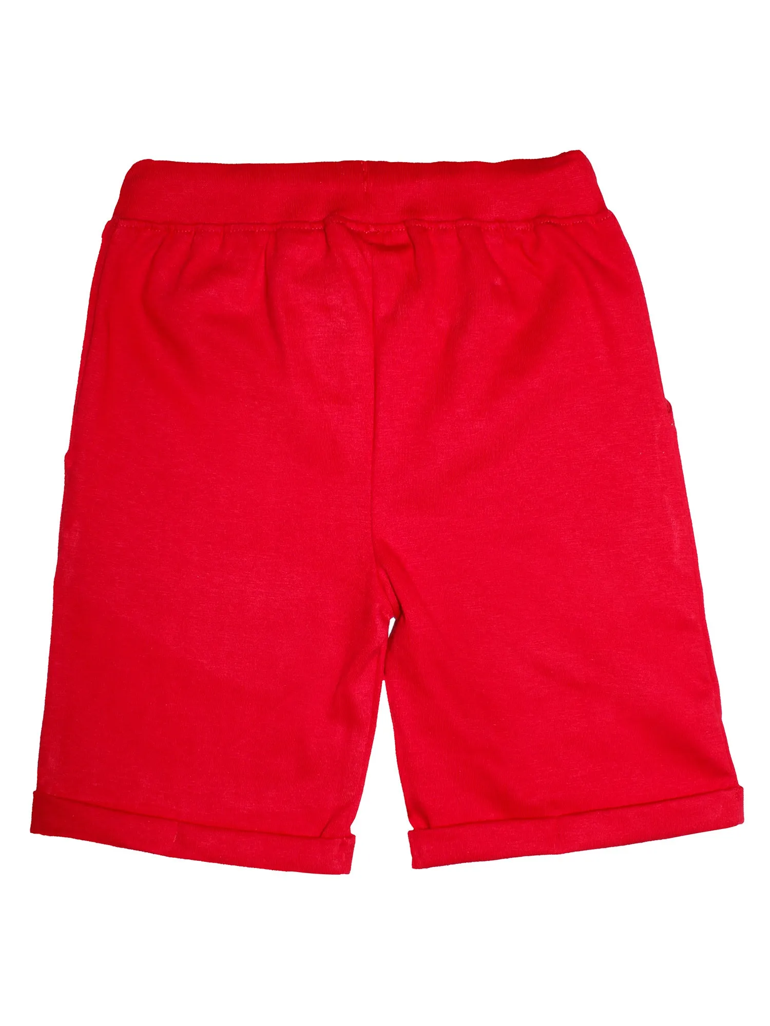 Boys Pull on Shorts with roll up hem & applique