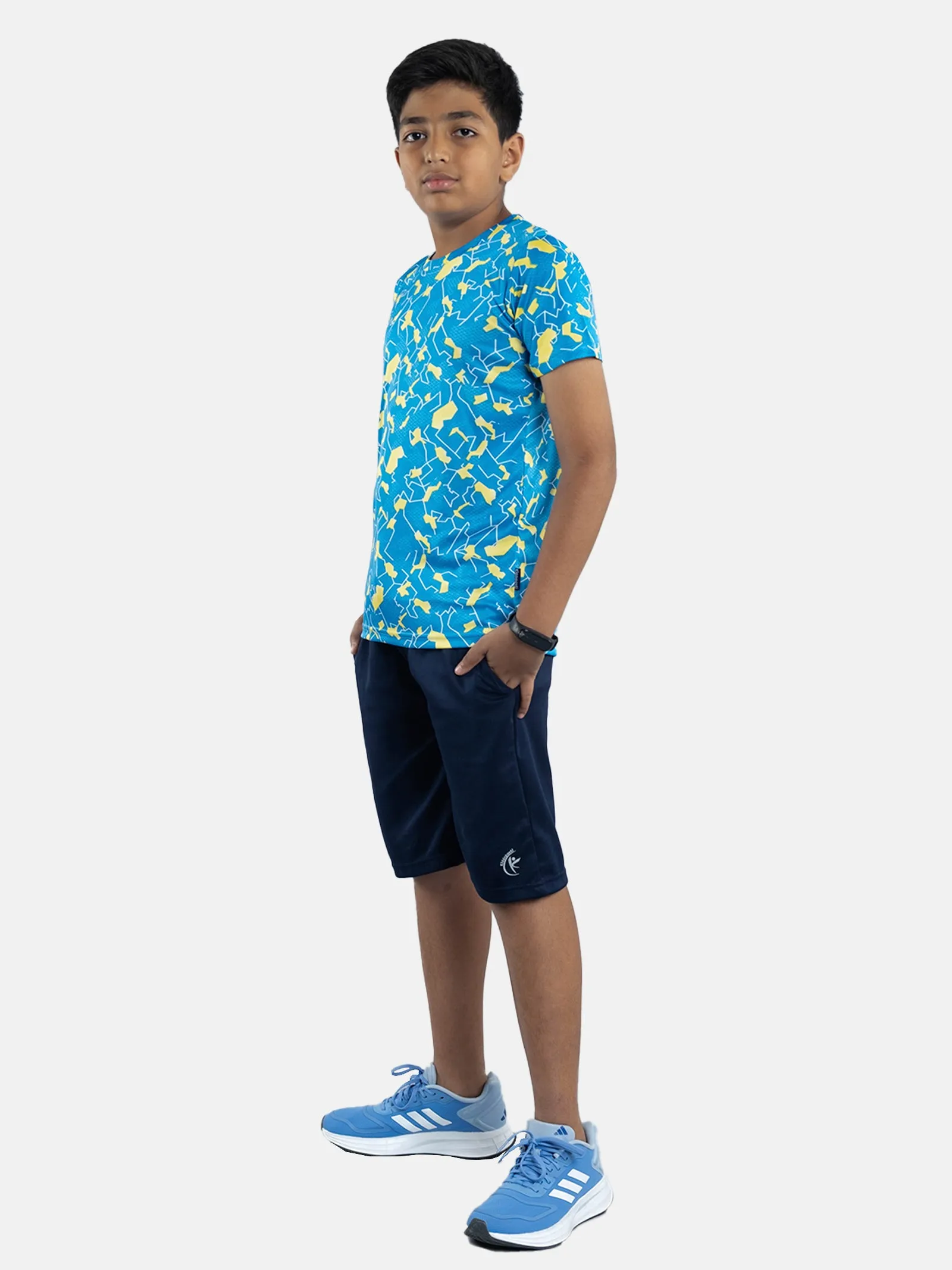 Boys Round Neck Sports Tee & Short Set