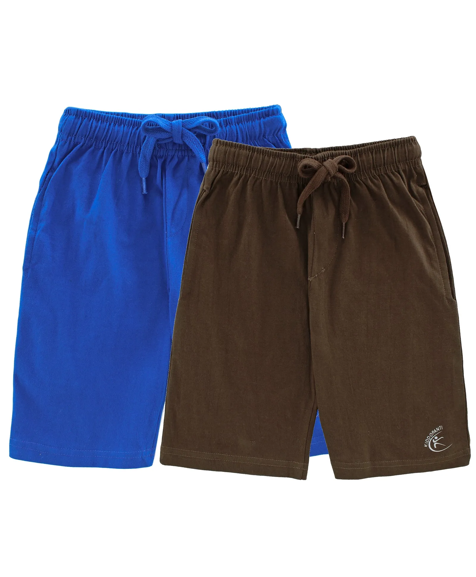 Boys Solid Knit Knee length Shorts- Pack of 2