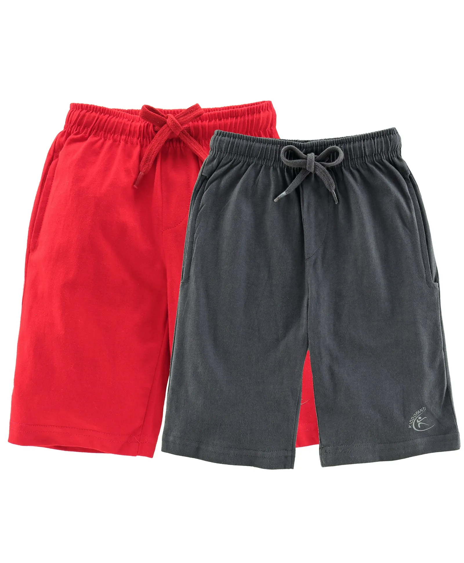 Boys Solid Knit Knee length Shorts- Pack of 2