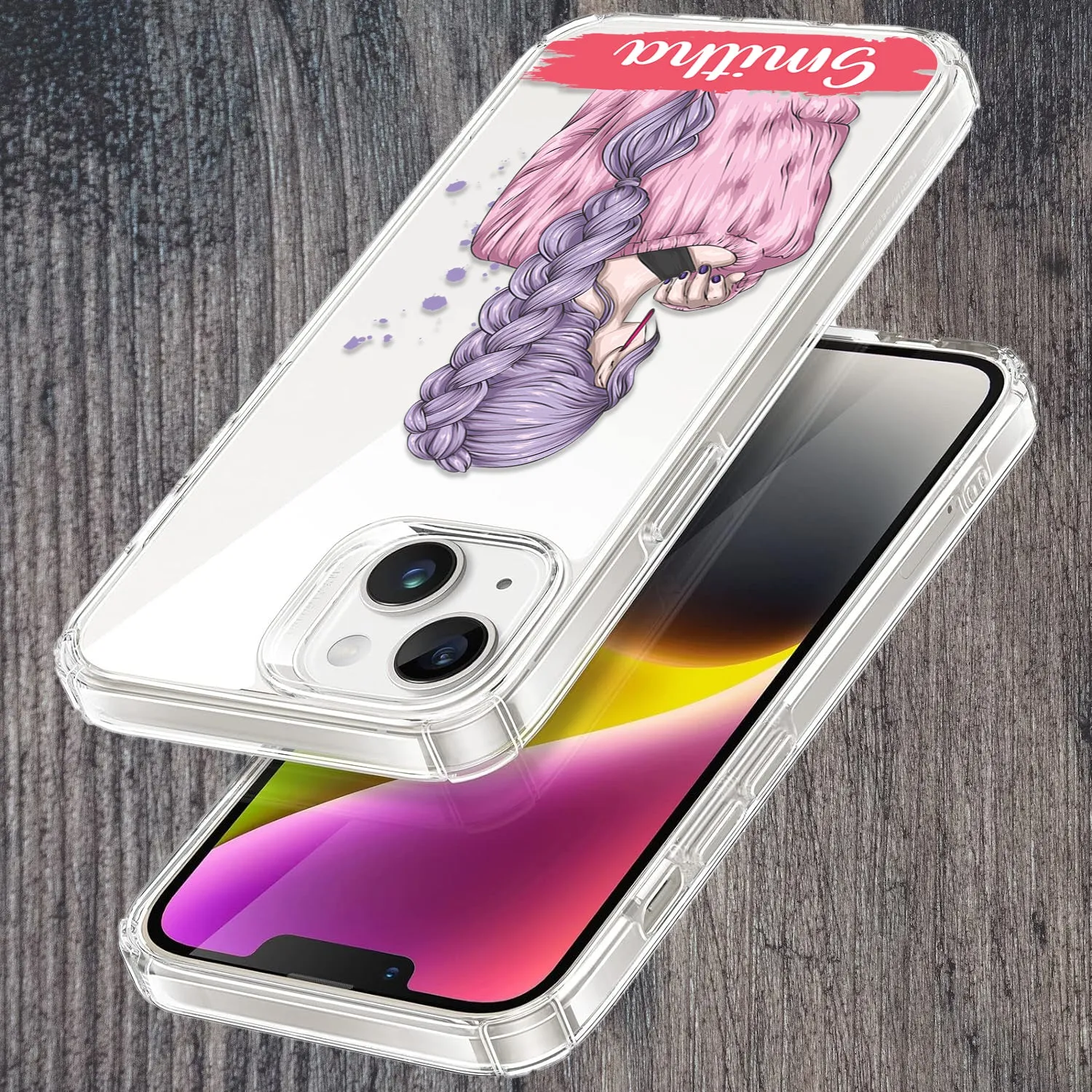 Braid Girl Customize Transparent Silicon Case For OnePlus