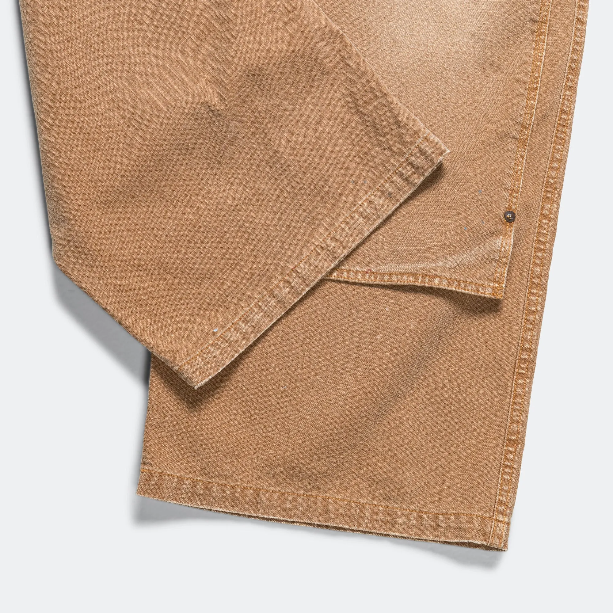 Canvas W-Knee EASY Baggy Pants (FARMER Remake) - Gold