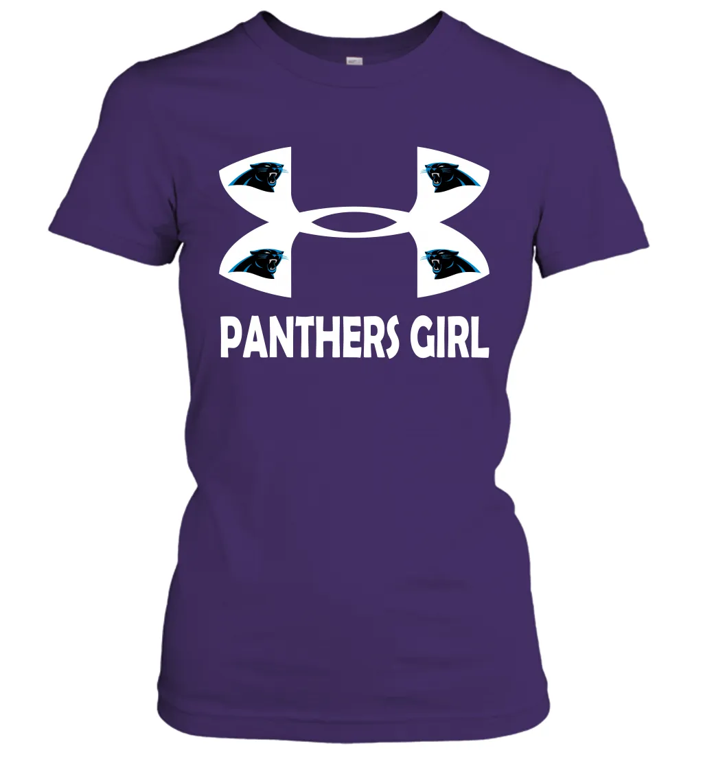 Carolina Panthers Girl Under Armour Football Short Sleeve