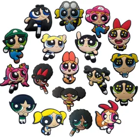 Cartoon Anime, Beautiful Brave Girl designs, Slipper Accessories, and Shoe Ornaments for Kids Gifts.