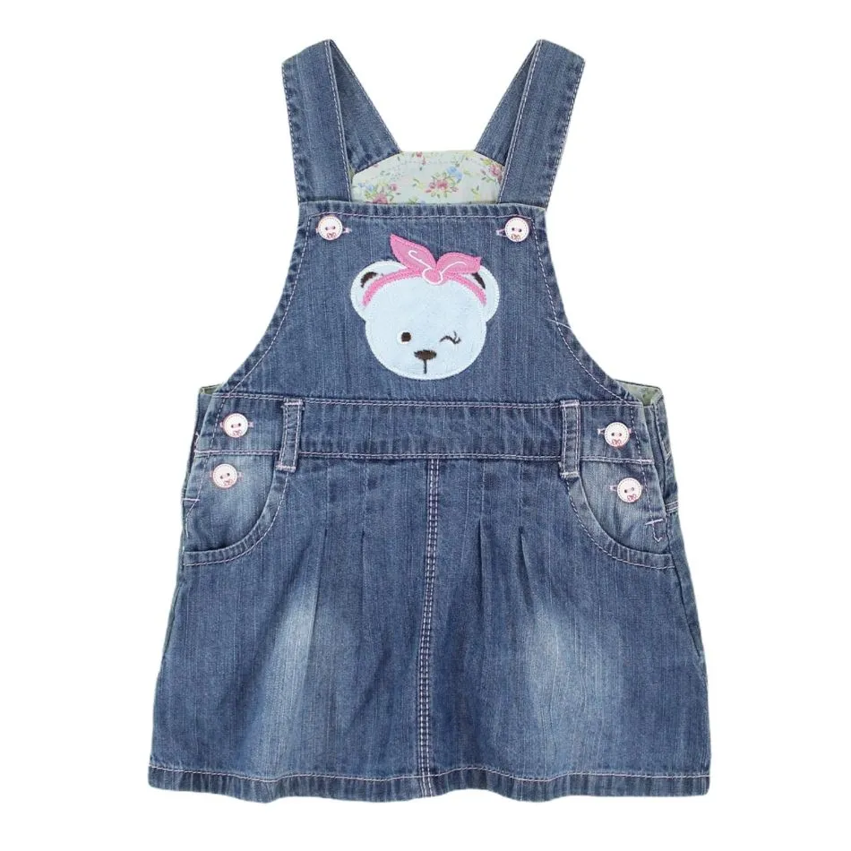 Chambray Dungaree Skirt - Bear