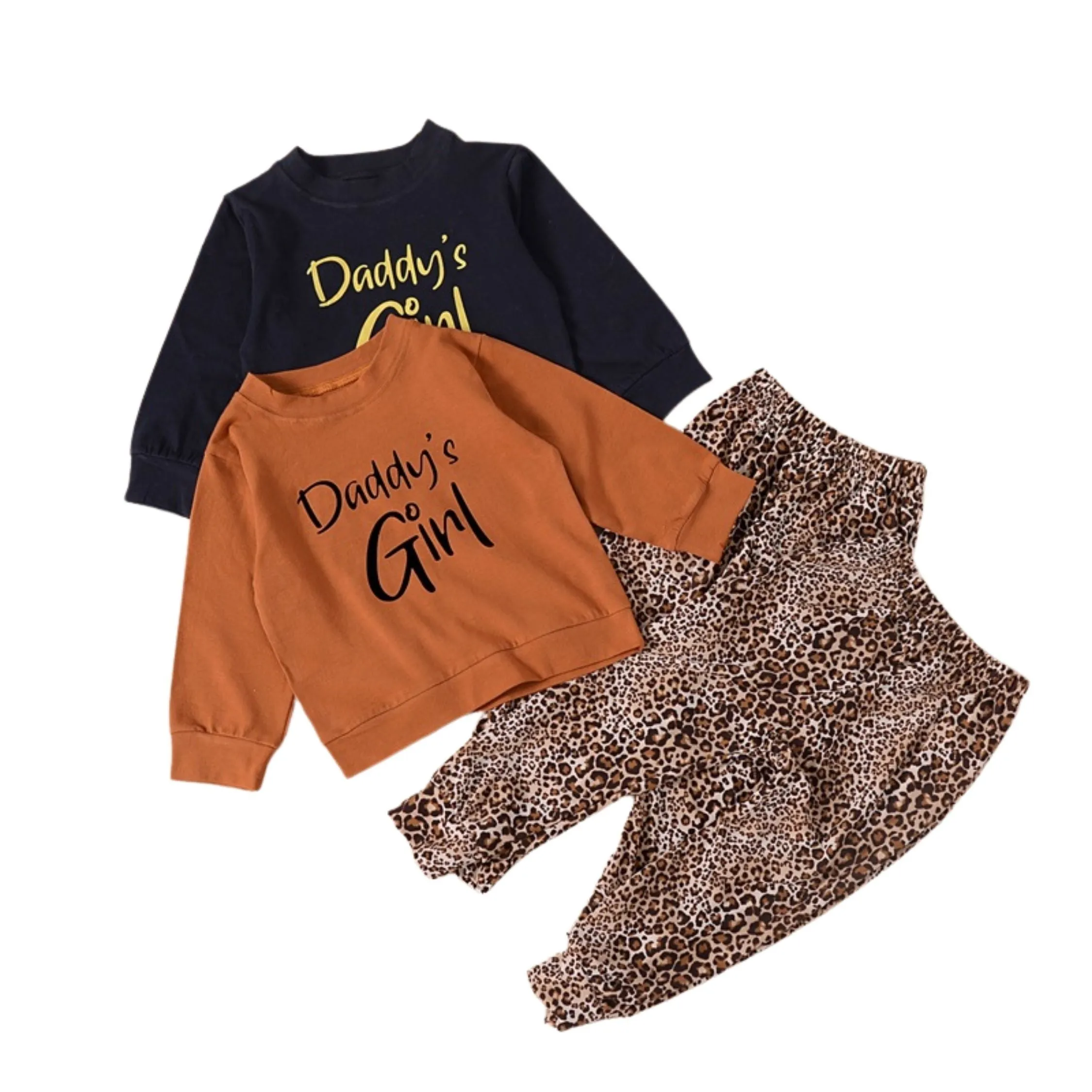 Daddy's Girl Top & Leopard  Print Trouser Set