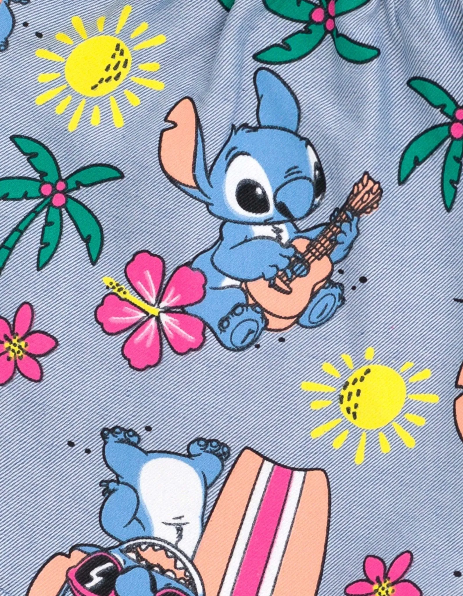 Disney Lilo & Stitch Stitch T-Shirt and Chambray Shorts Outfit Set