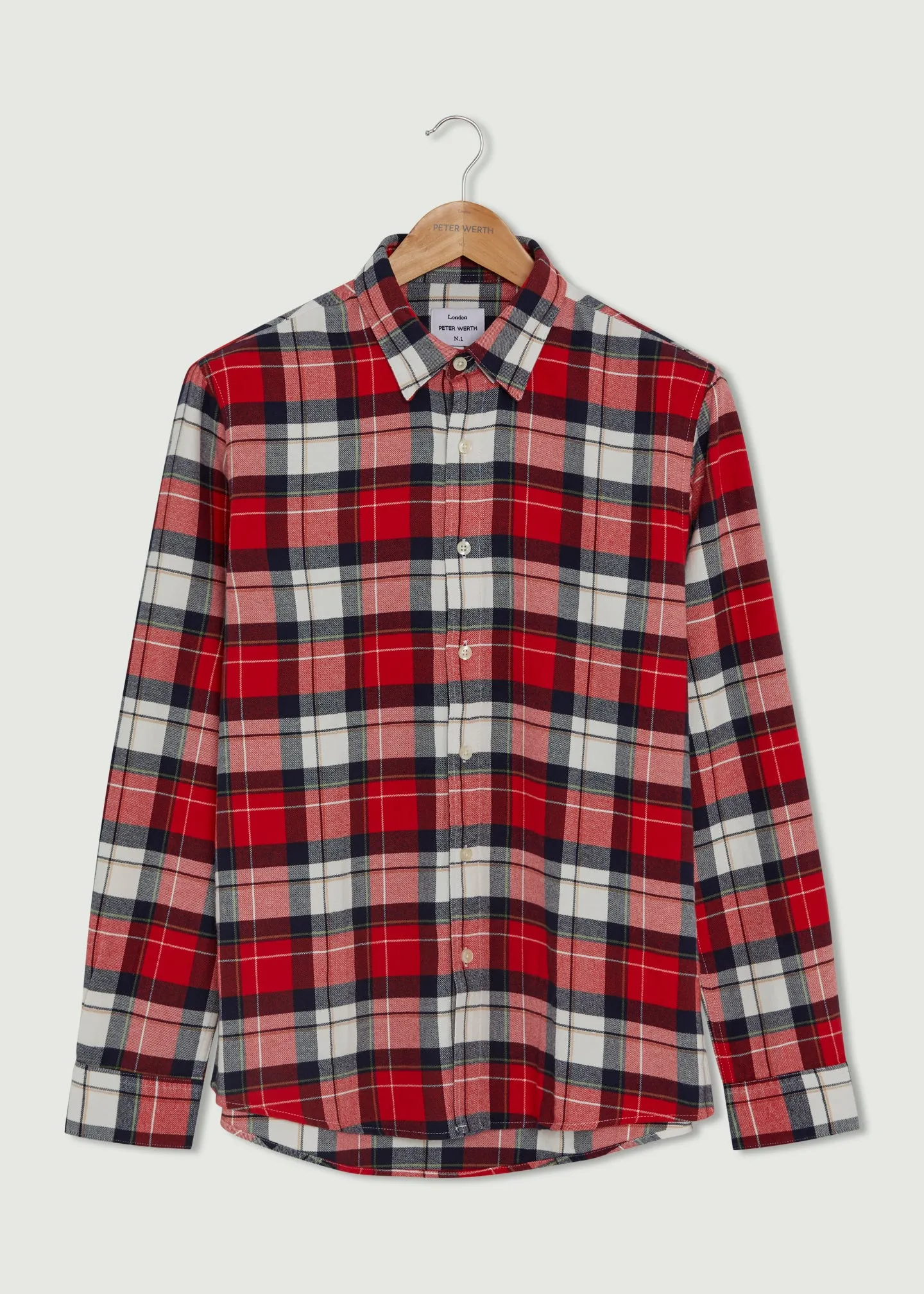 Dobney Long Sleeve Shirt - Red/White