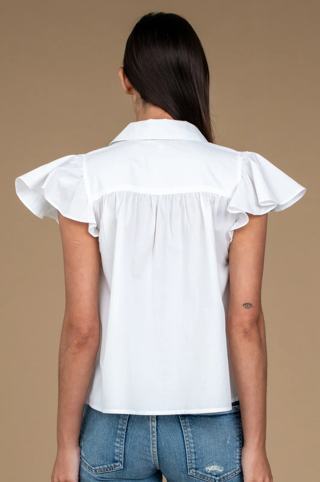 Elizabeth James Val Top in White