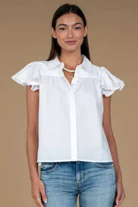 Elizabeth James Val Top in White