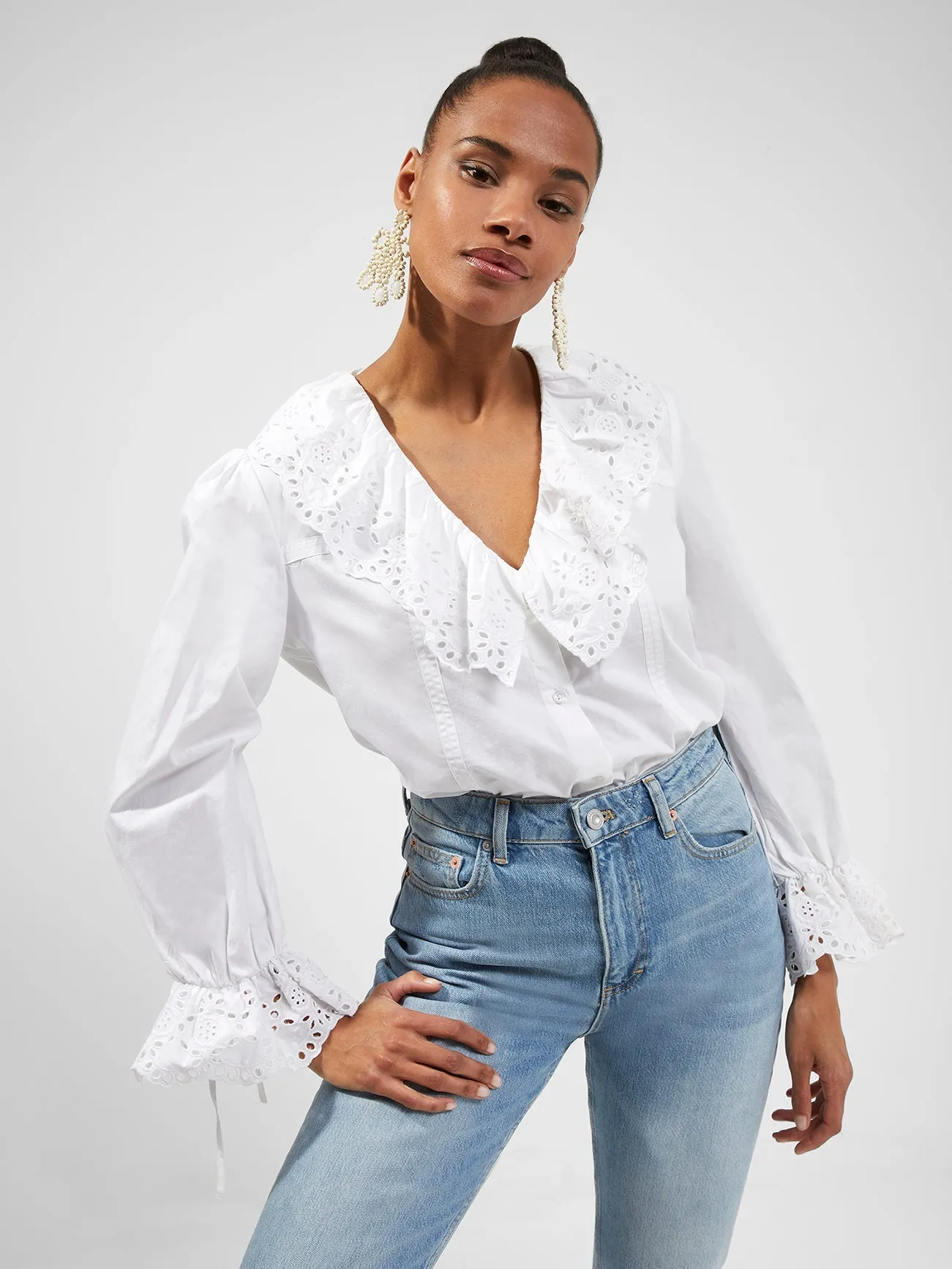 Ena Organic Rhodes Ruffle Blouse