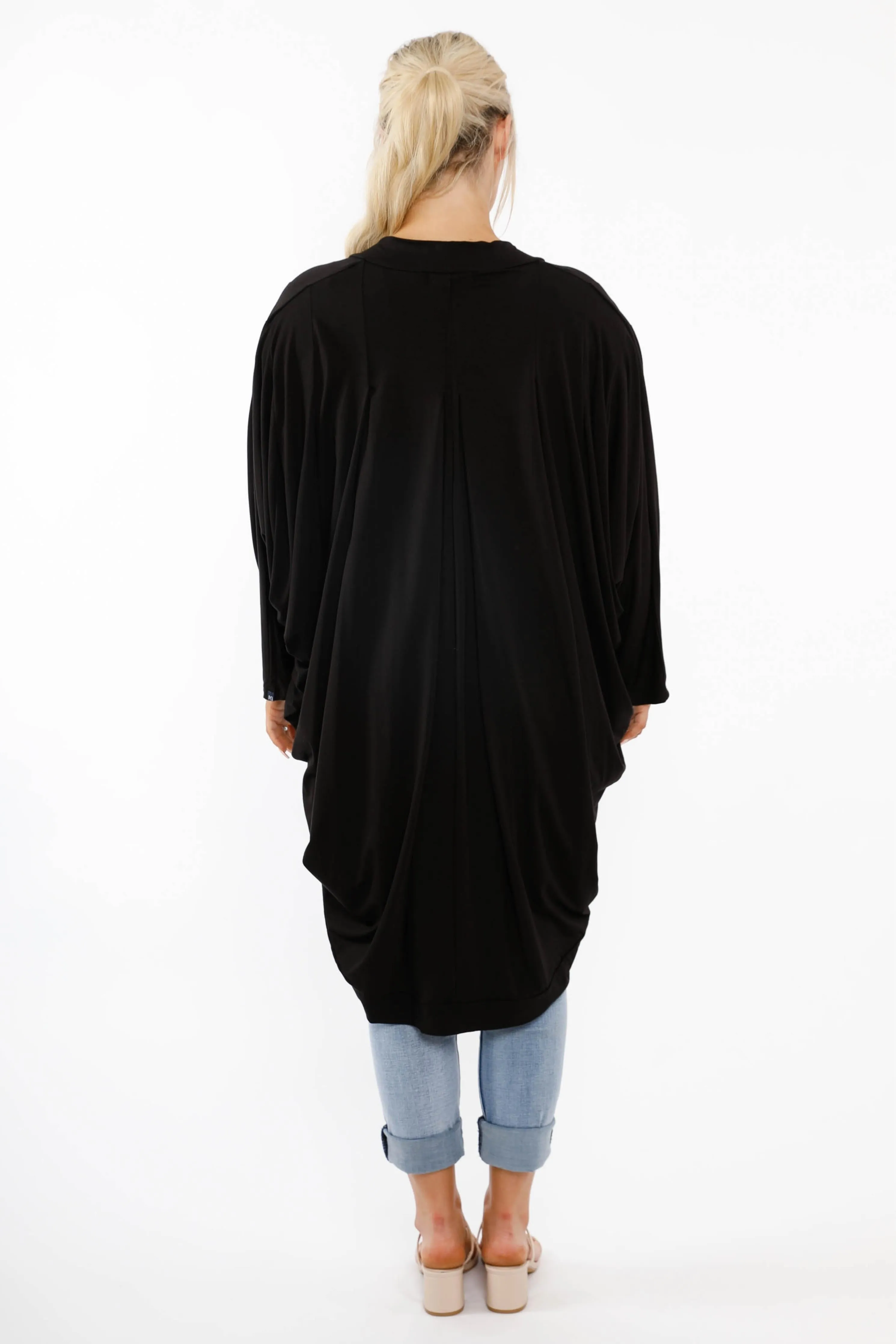 Flounce Cardigan in Black