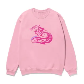 Gamer Girl Pink Fox Unisex Printed Sweatshirt with Sleeve - Perfect for Gaming Enthusiasts