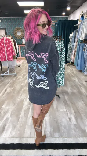 Girl Gang Vintage Hoodie Tunic