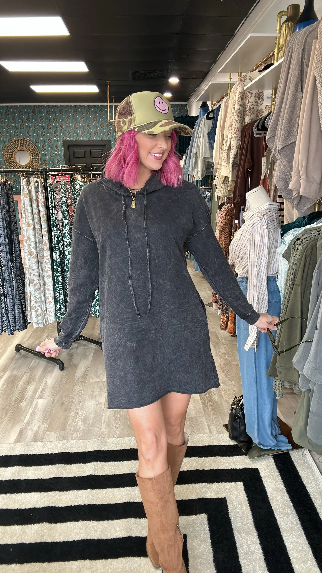 Girl Gang Vintage Hoodie Tunic