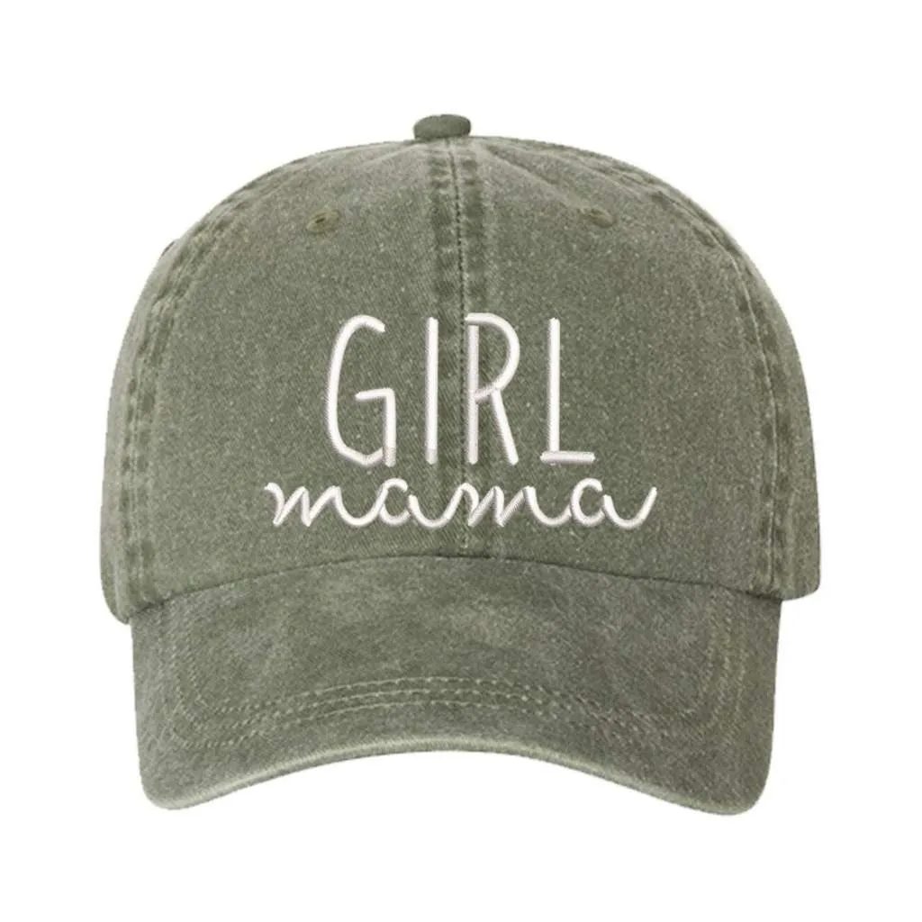 Girl Mama Washed Baseball Hat