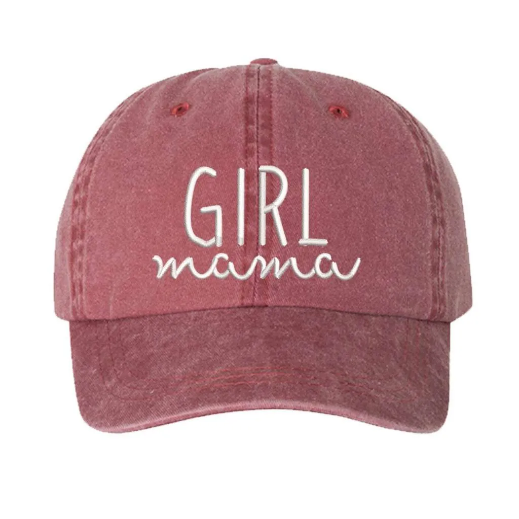 Girl Mama Washed Baseball Hat