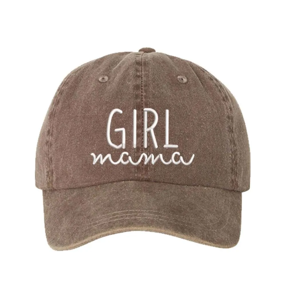 Girl Mama Washed Baseball Hat