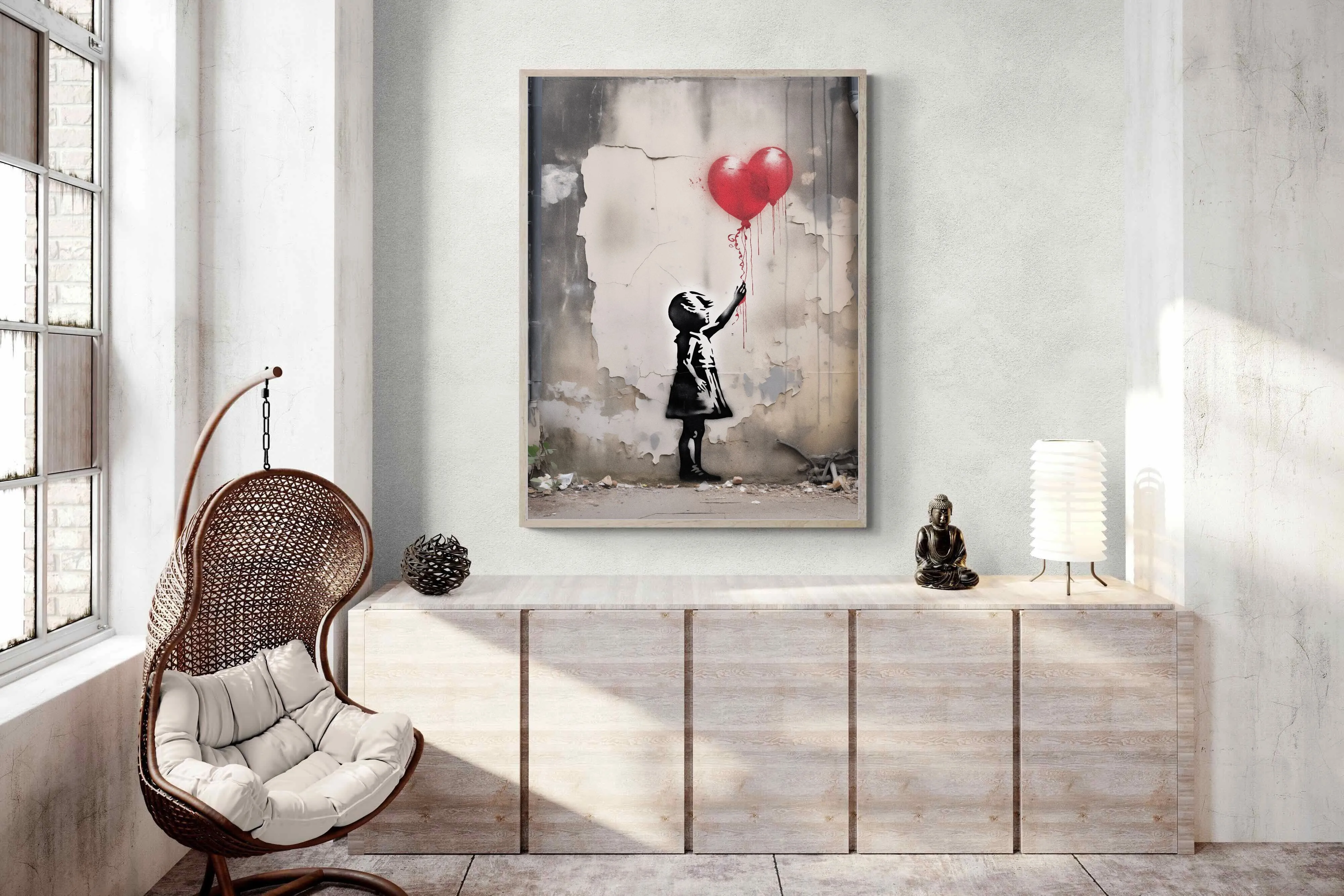 Girl with Red Balloons