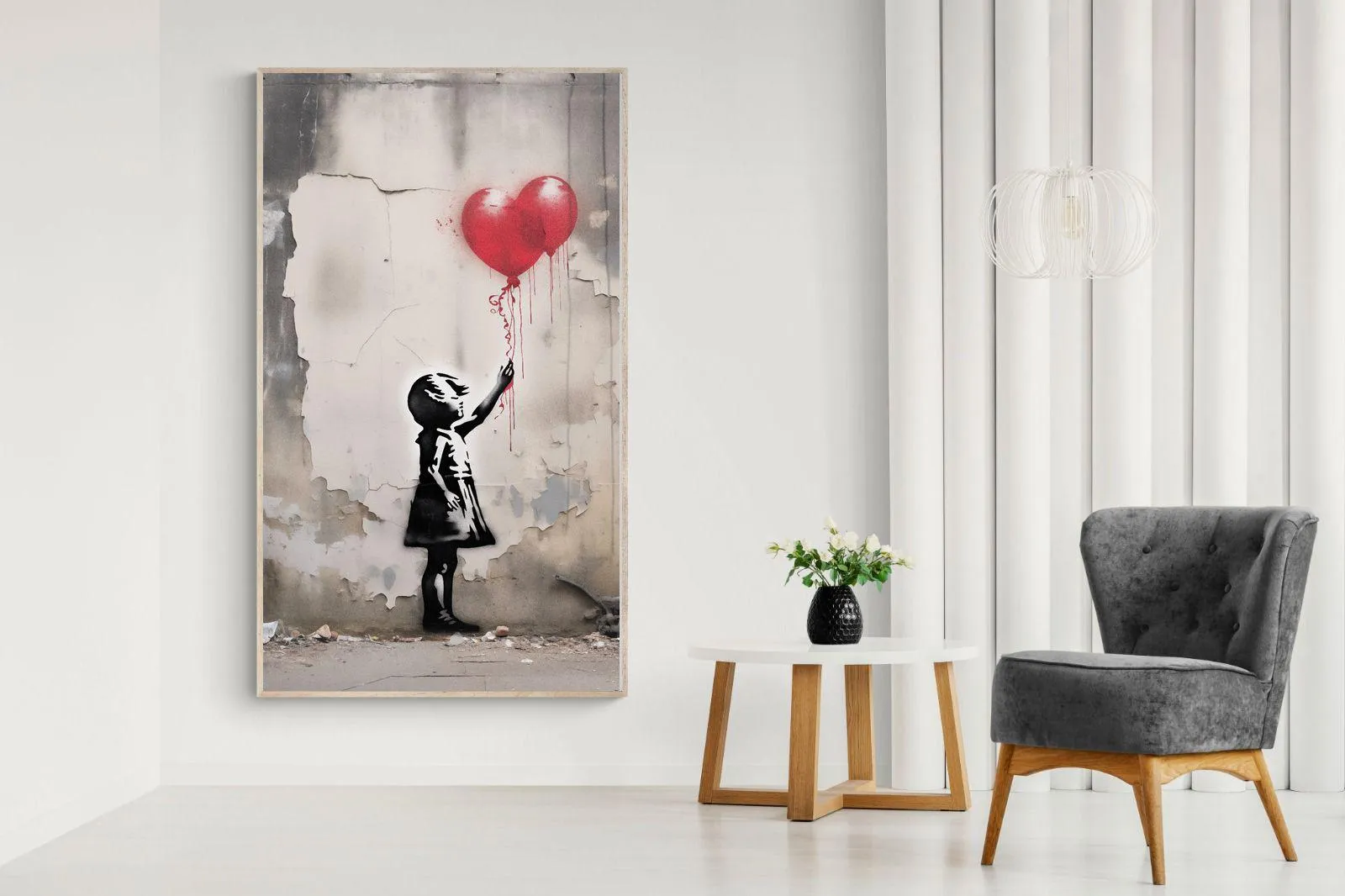 Girl with Red Balloons