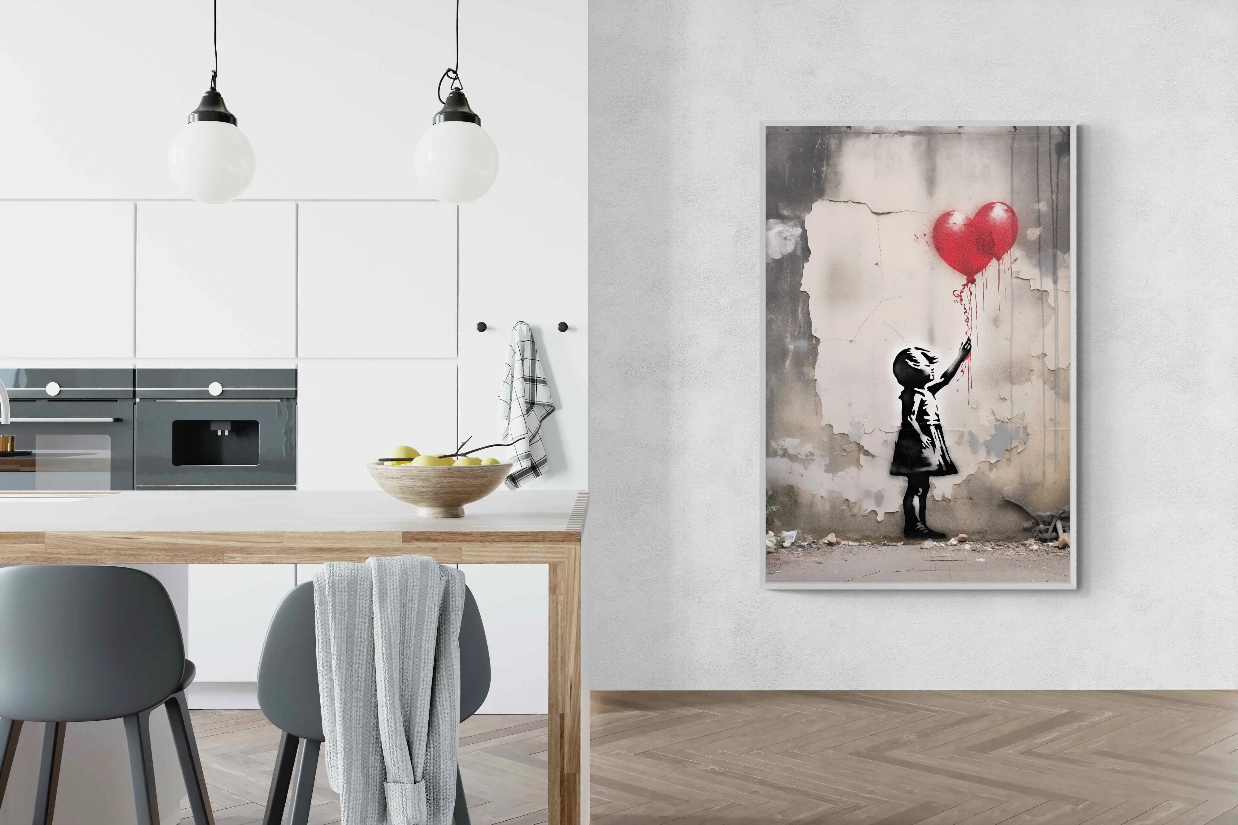 Girl with Red Balloons