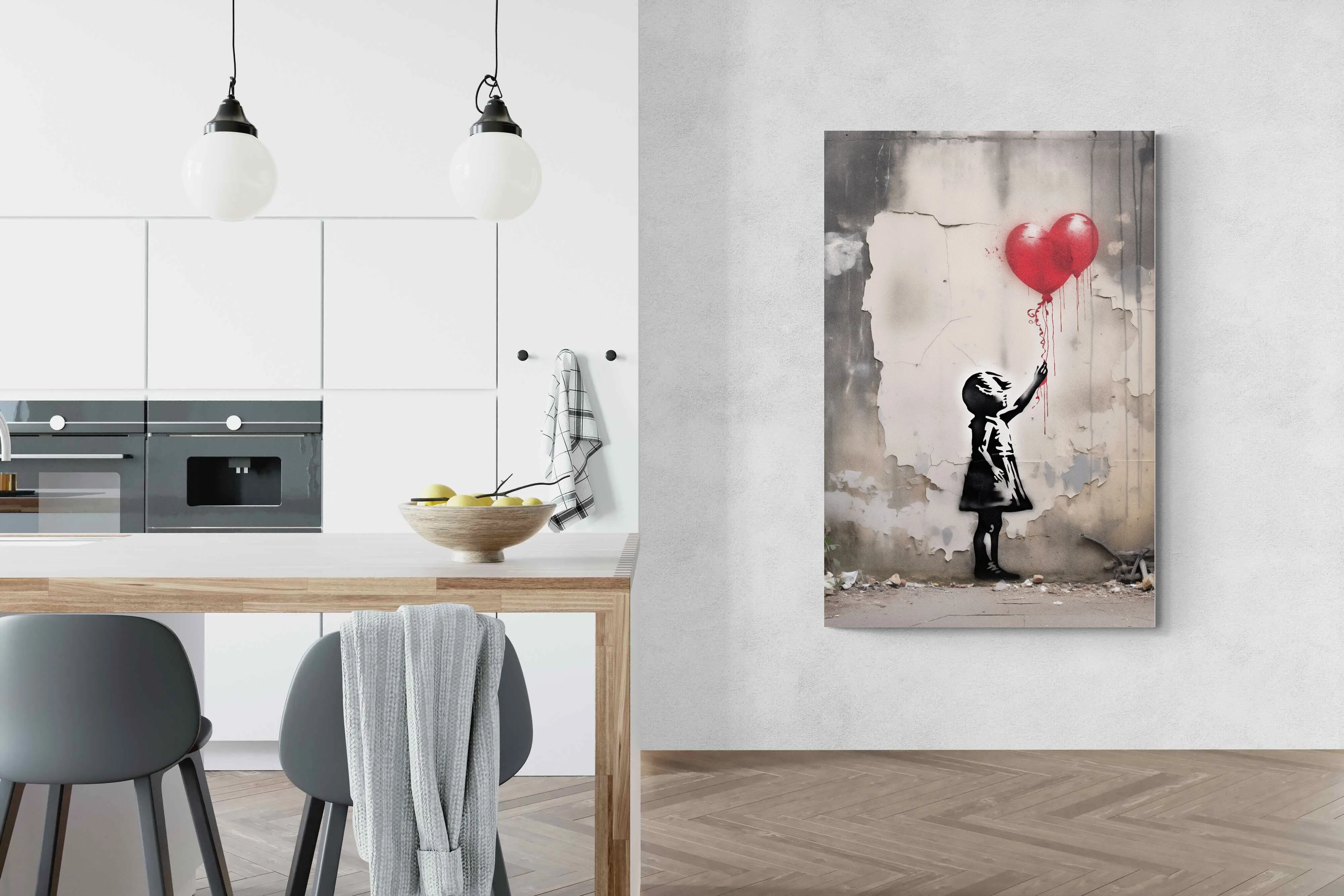 Girl with Red Balloons