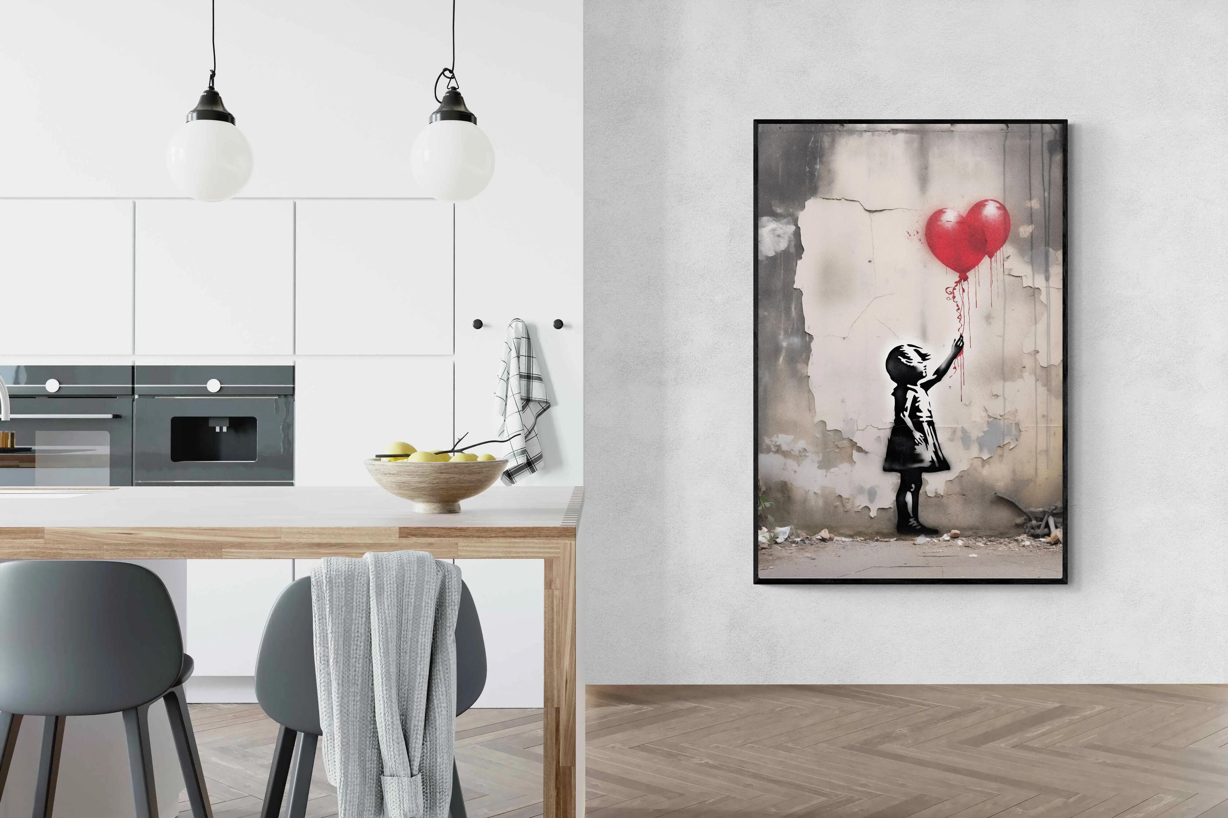 Girl with Red Balloons