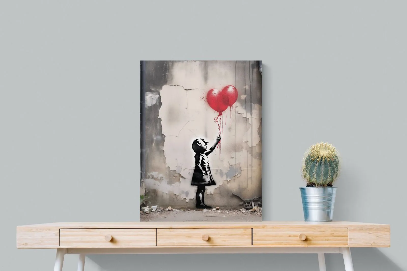 Girl with Red Balloons