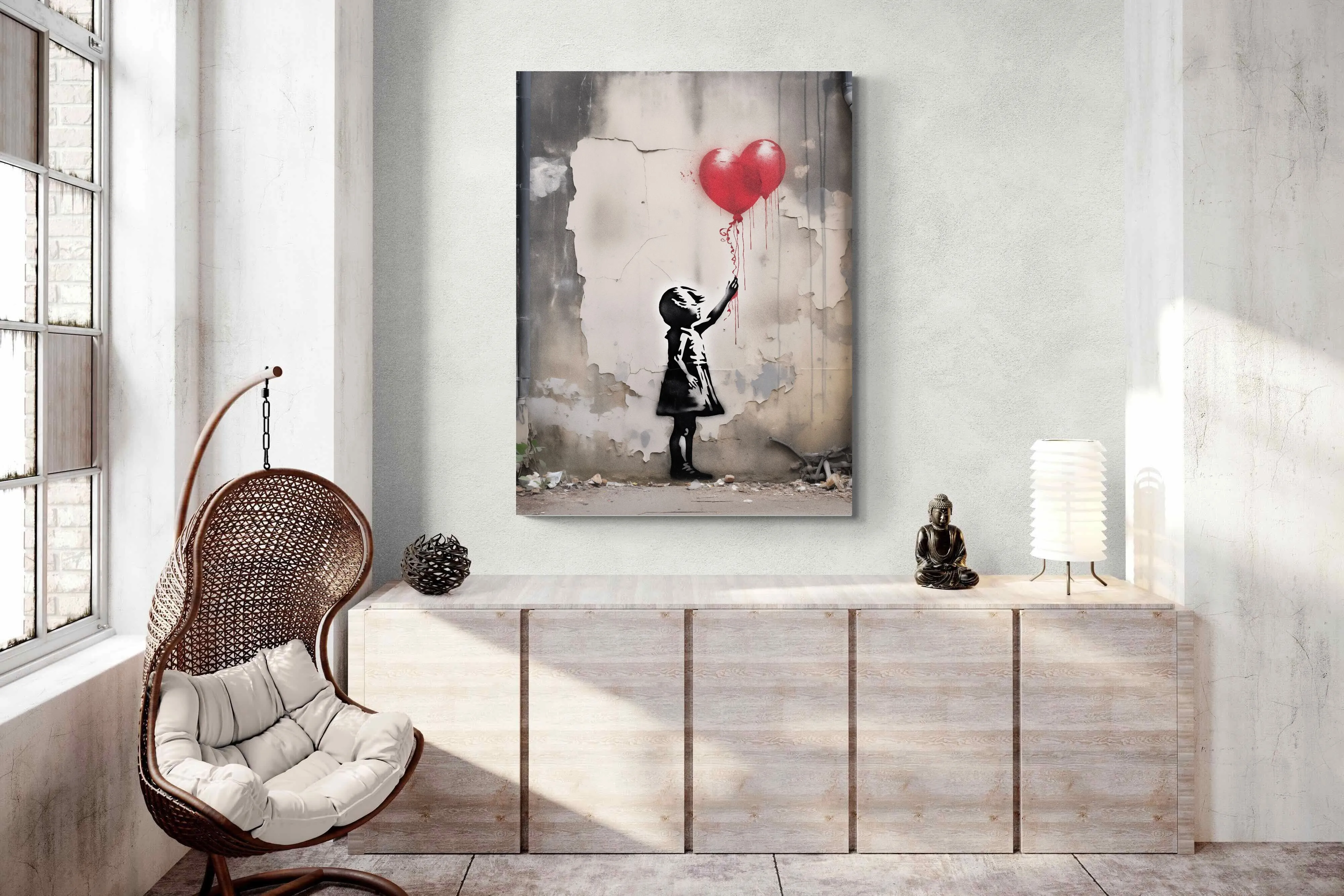 Girl with Red Balloons