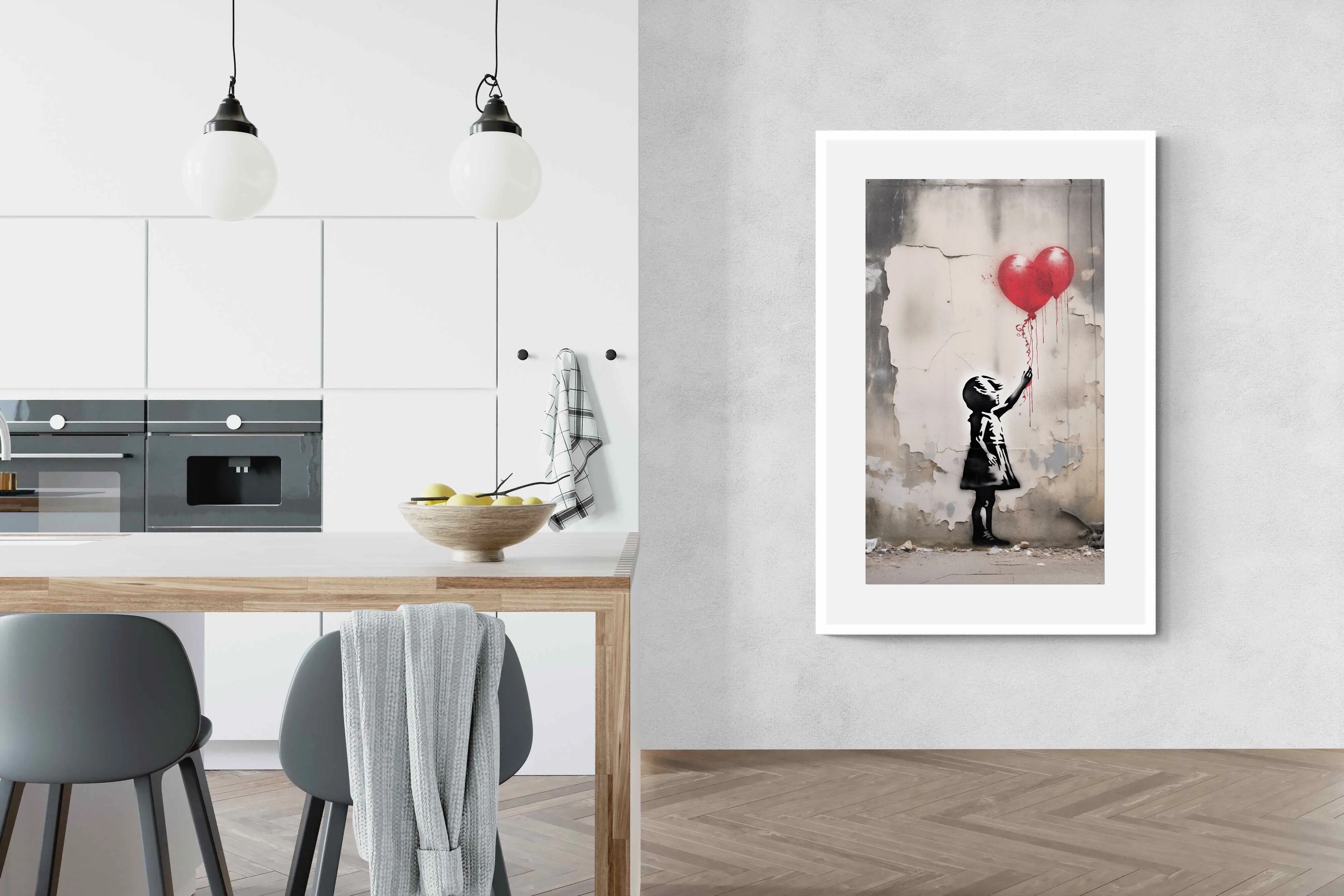 Girl with Red Balloons