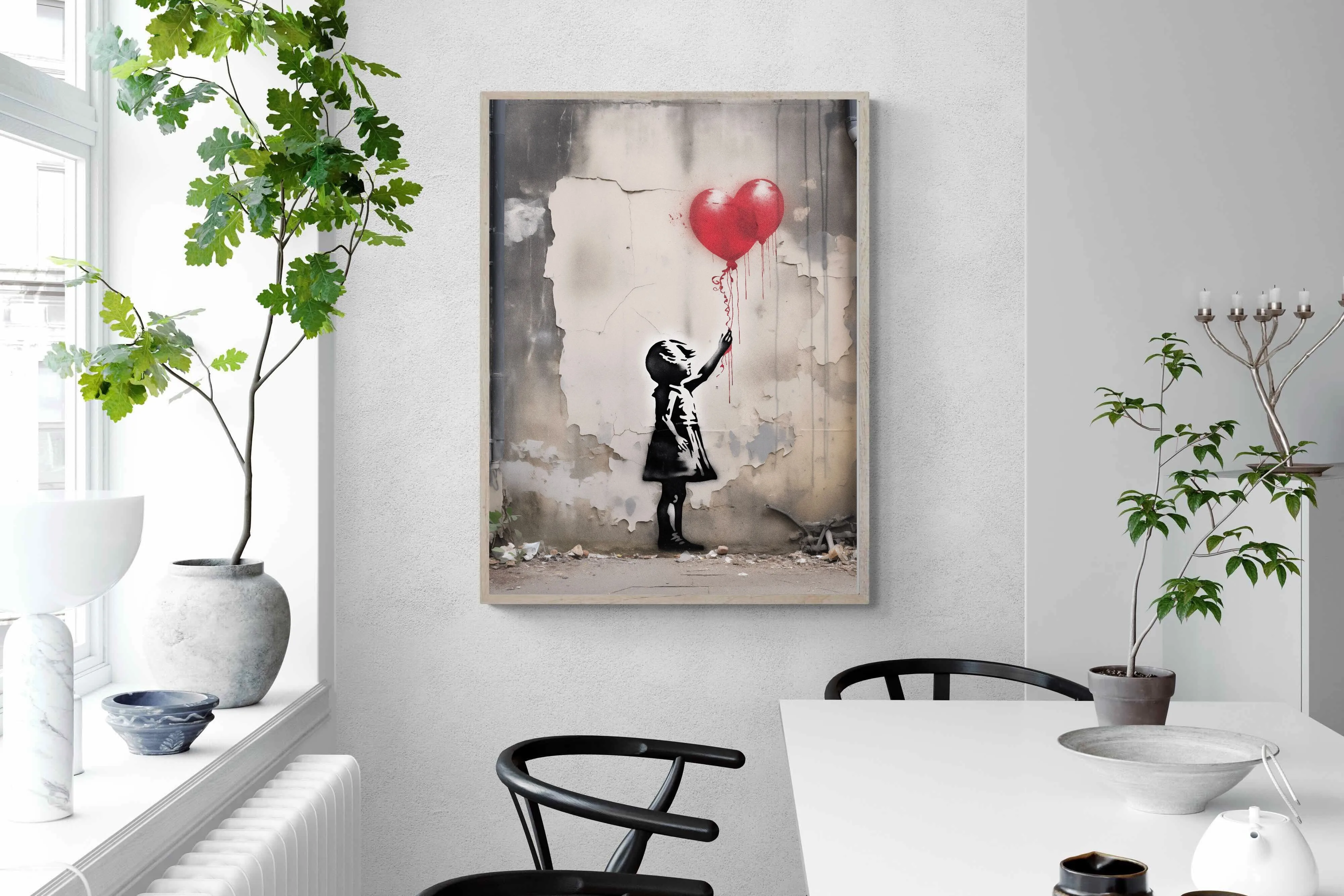 Girl with Red Balloons