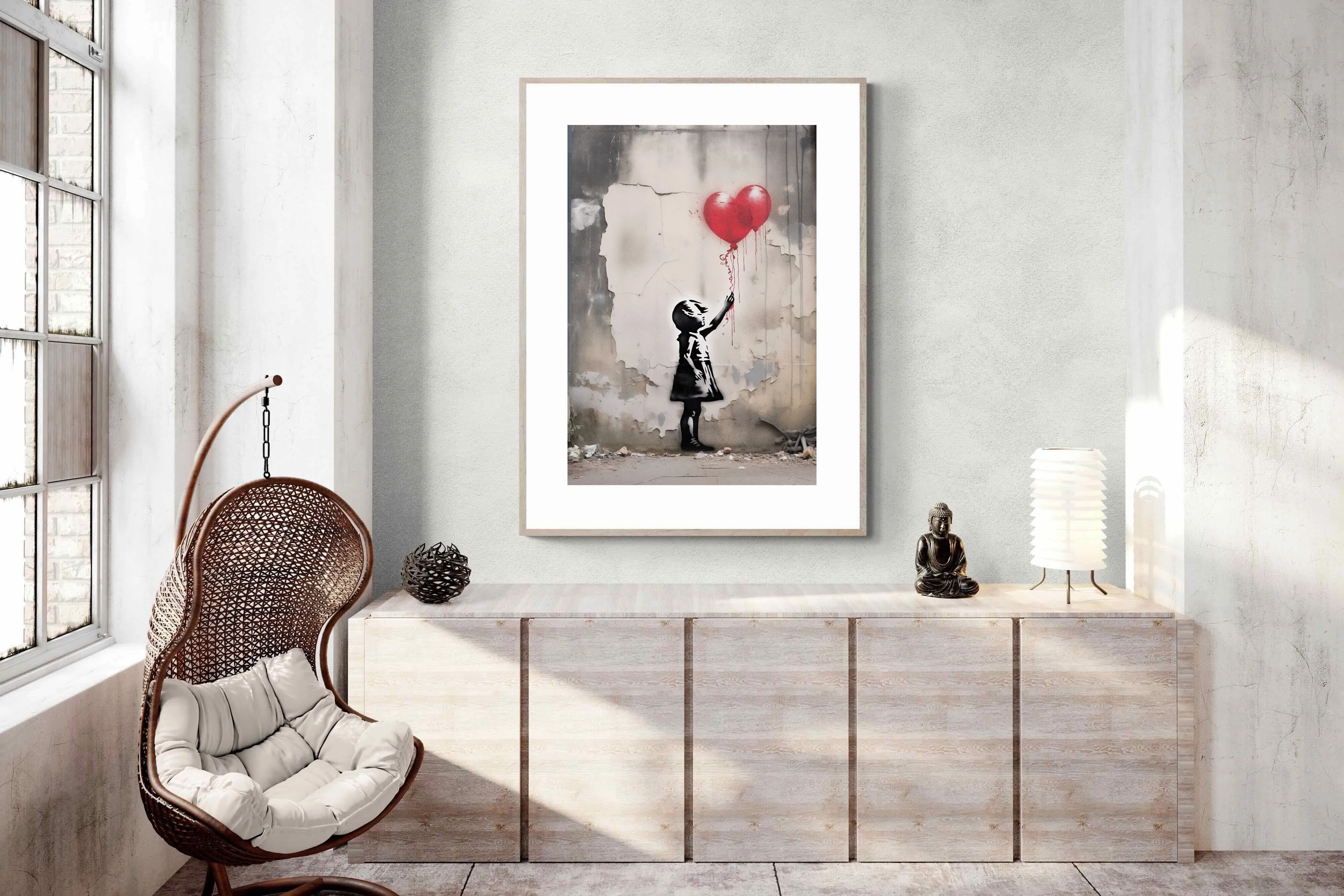 Girl with Red Balloons