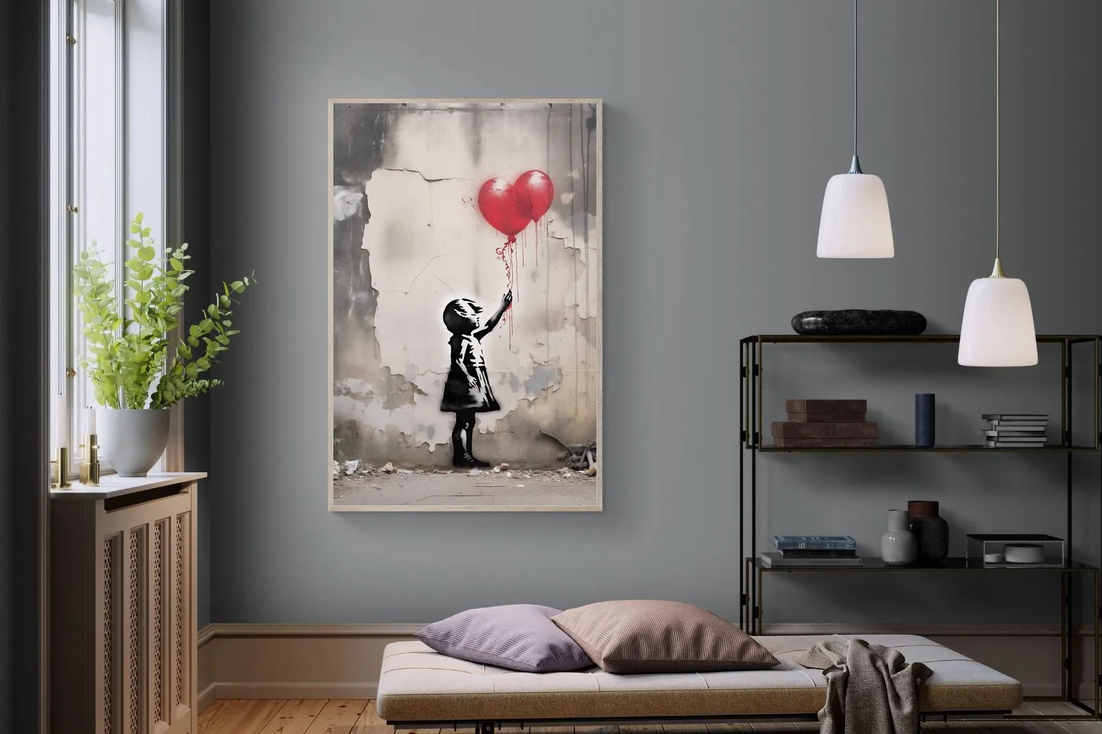 Girl with Red Balloons