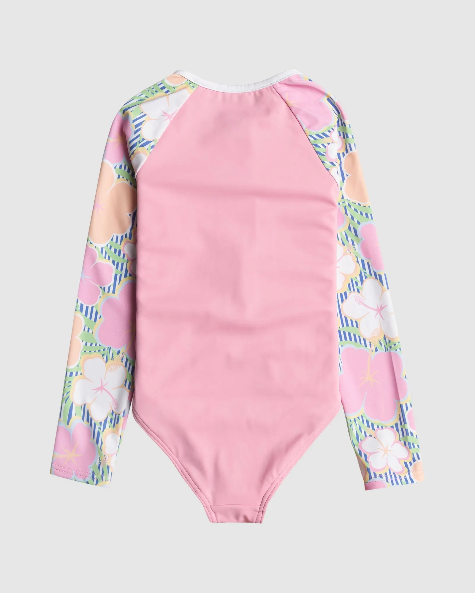 Girls 2-7 Tiny Flower Long Sleeve One-Piece Rash Vest