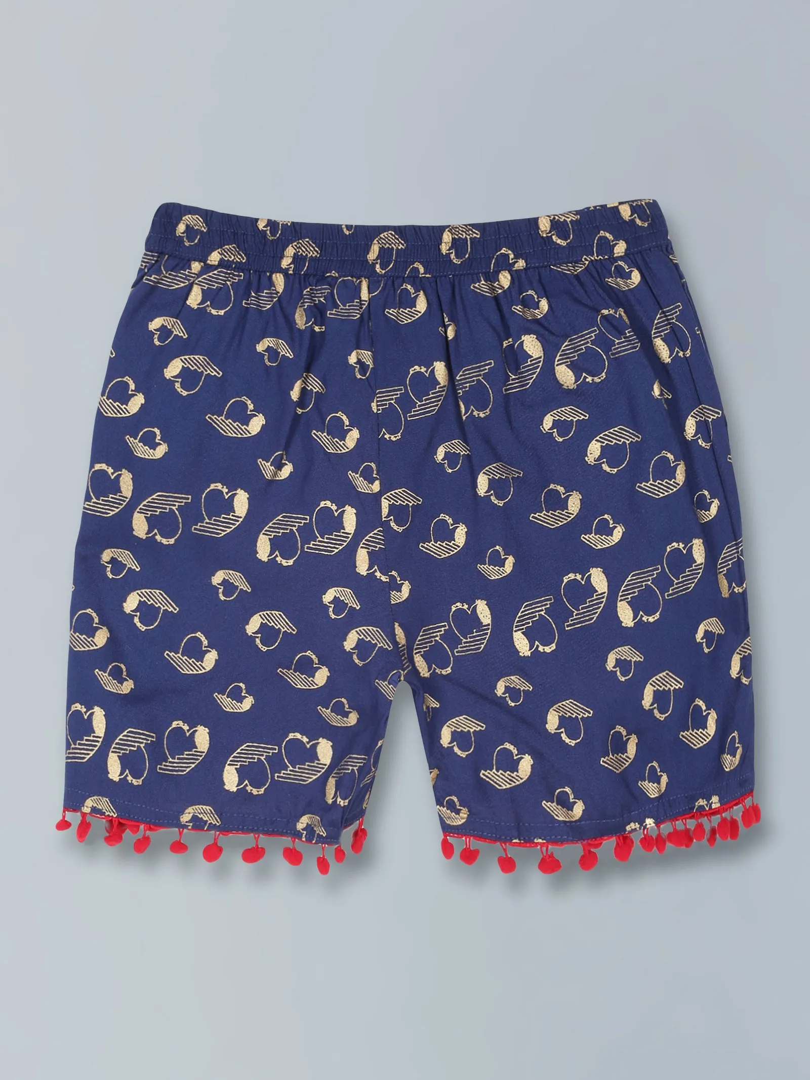 Girls AOP Print Shorts Pack of 5