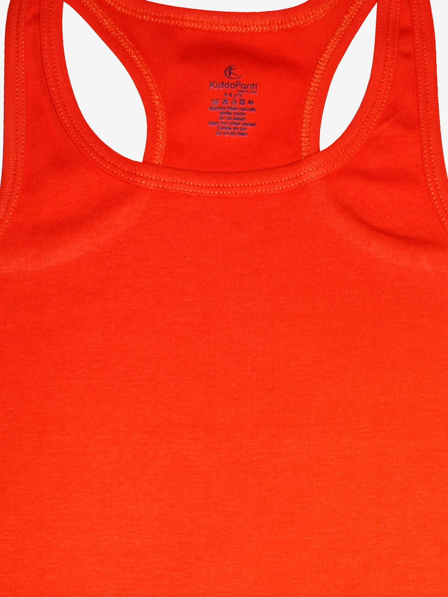 Girls Cotton Rib Racer Back Tank Top