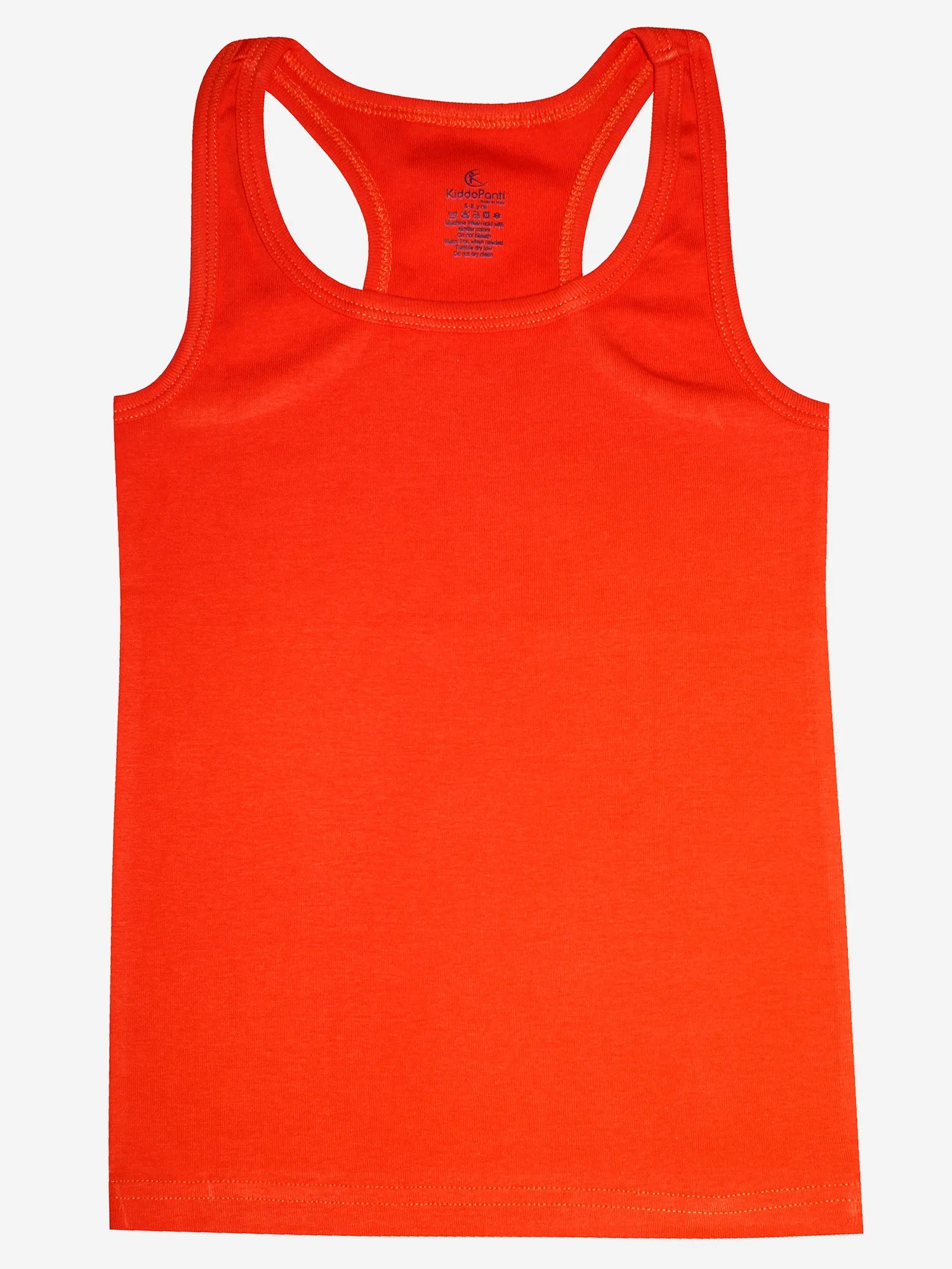 Girls Cotton Rib Racer Back Tank Top