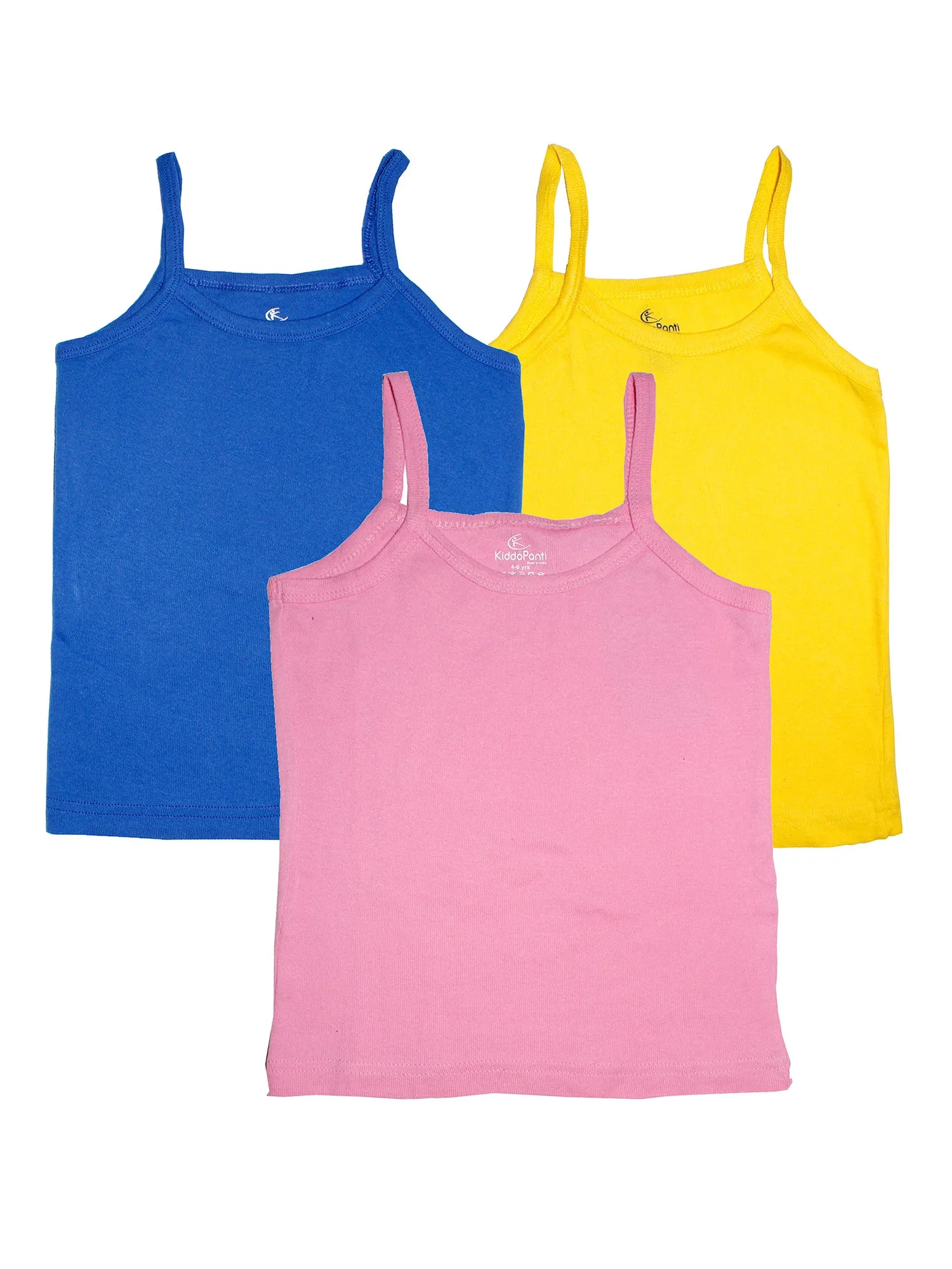 Girls Cotton Tank Top- Pack of 3