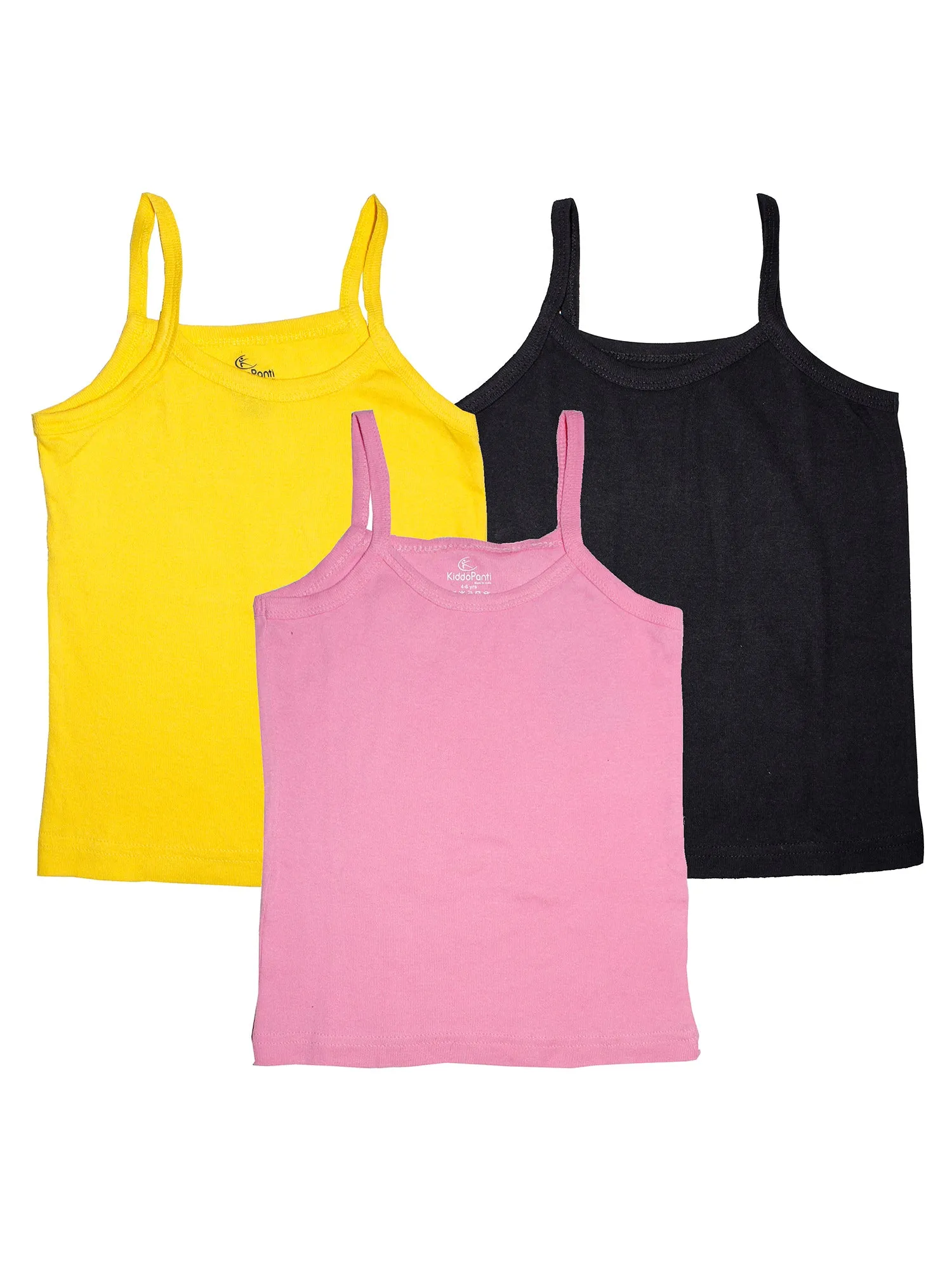 Girls Cotton Tank Top- Pack of 3