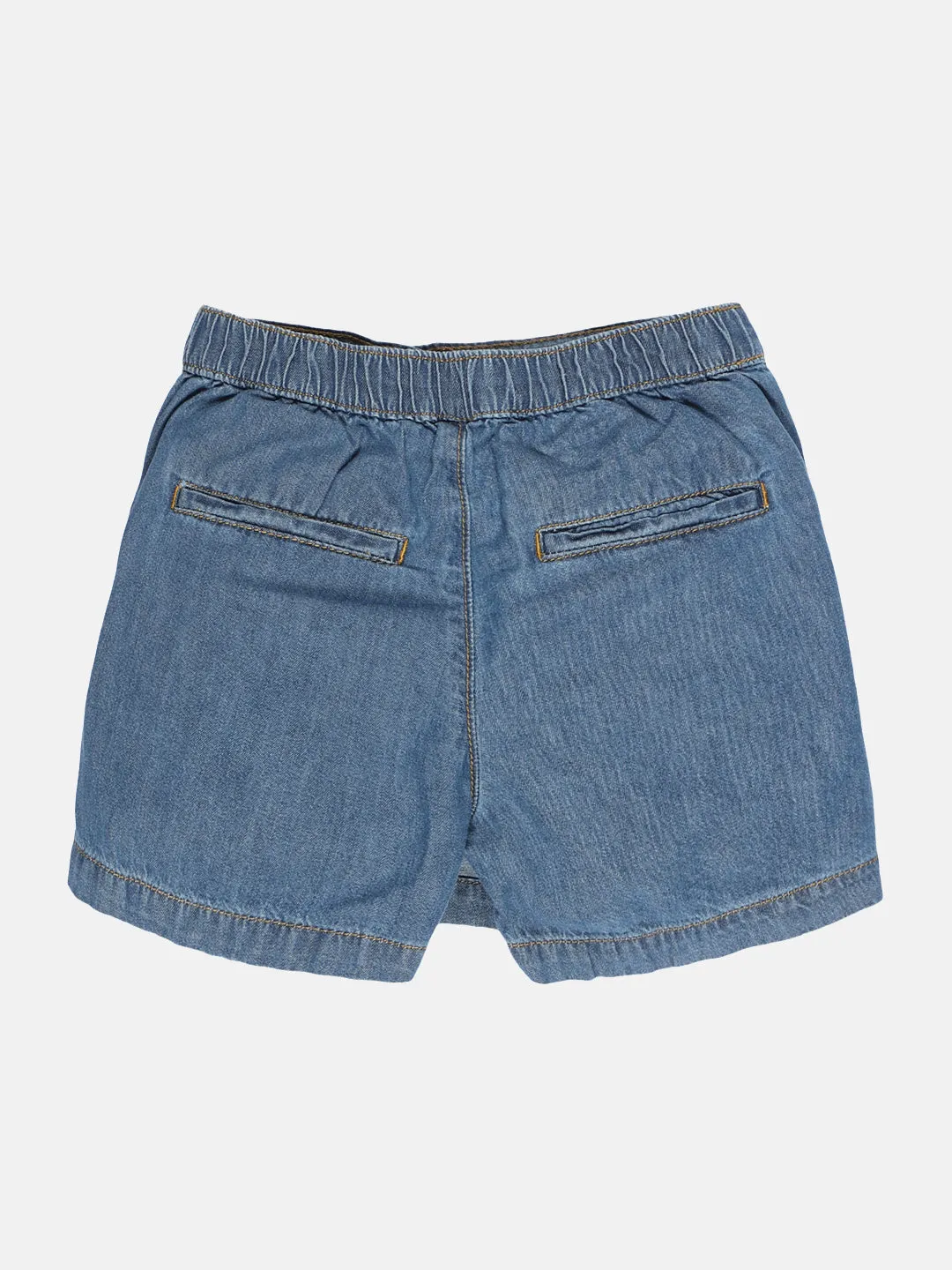 Girls Denim Over Lap Shorts