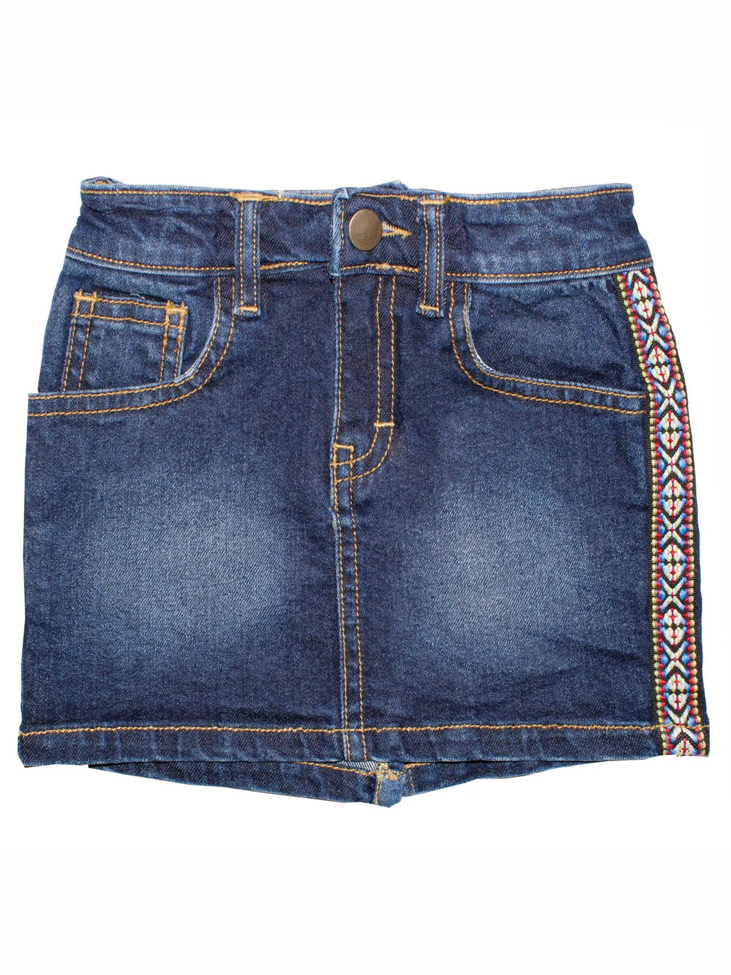 Girls Denim Skirt with Lace