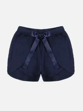 Girls Over Lap Shorts With Bow