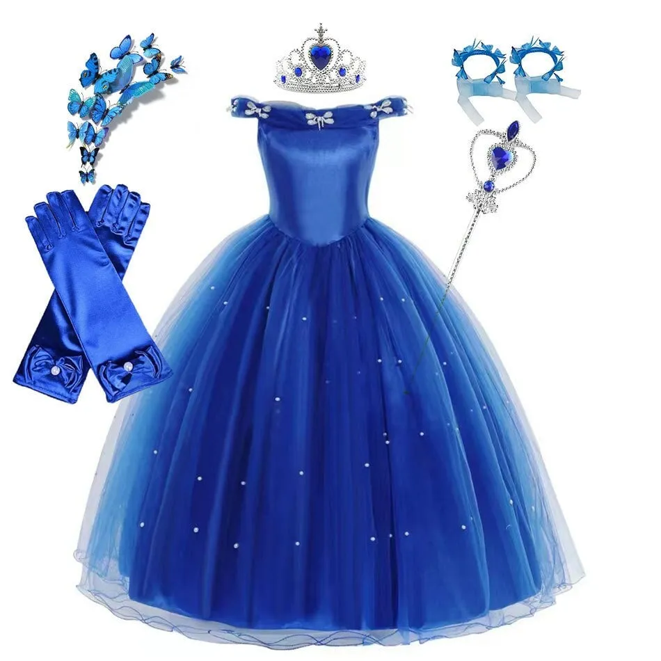 Girls Princess Cinderella Inspired Dress