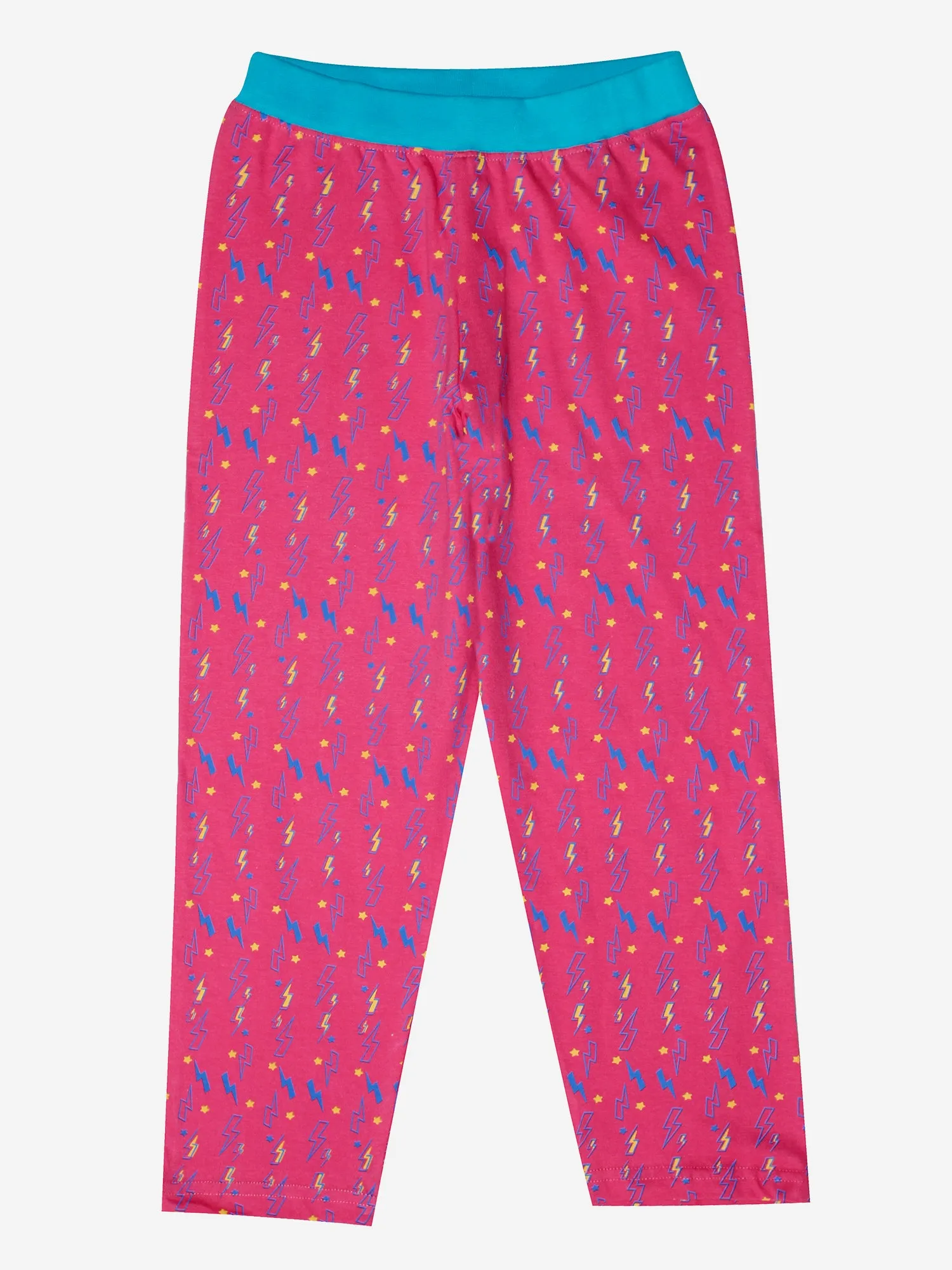 Girl's Printed Collar Shirt & AOP Pant Set