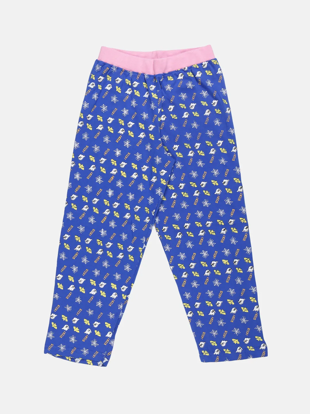 Girls Printed Collar Shirt and AOP Pant Set