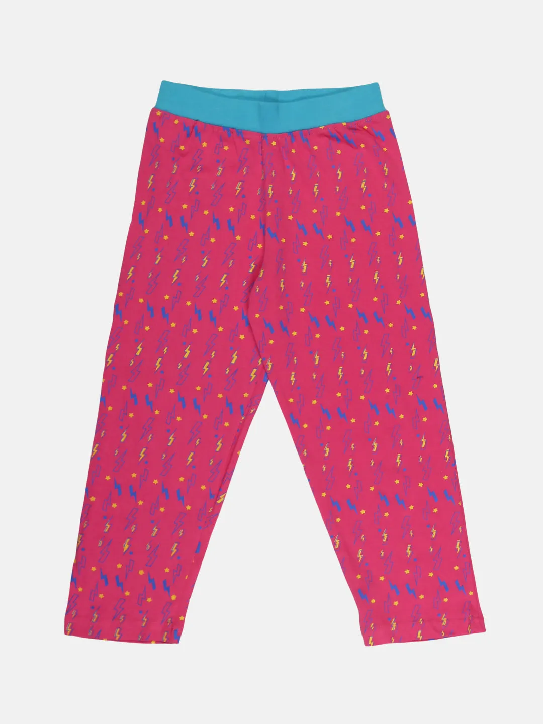 Girls Printed Collar Shirt and AOP Pant Set