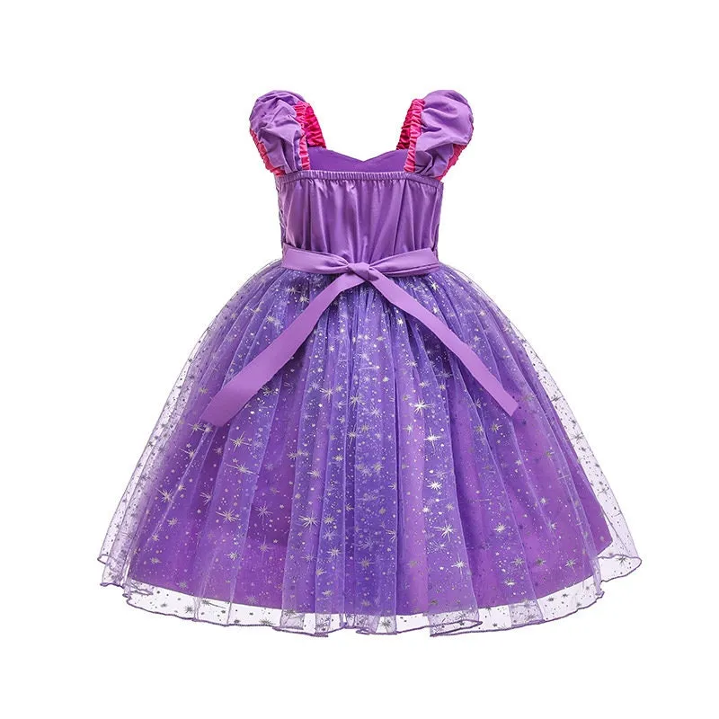 Girls Rapunzel Inspired Dress Princess Kids Costume